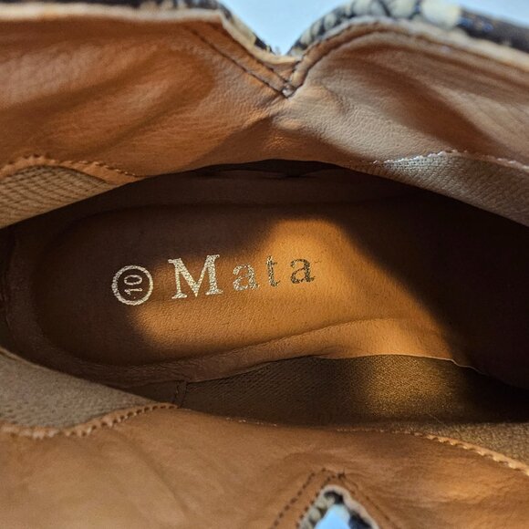 Mata Snakeskin, brown multi, Women's size 10, Bootie - Picture 7 of 9
